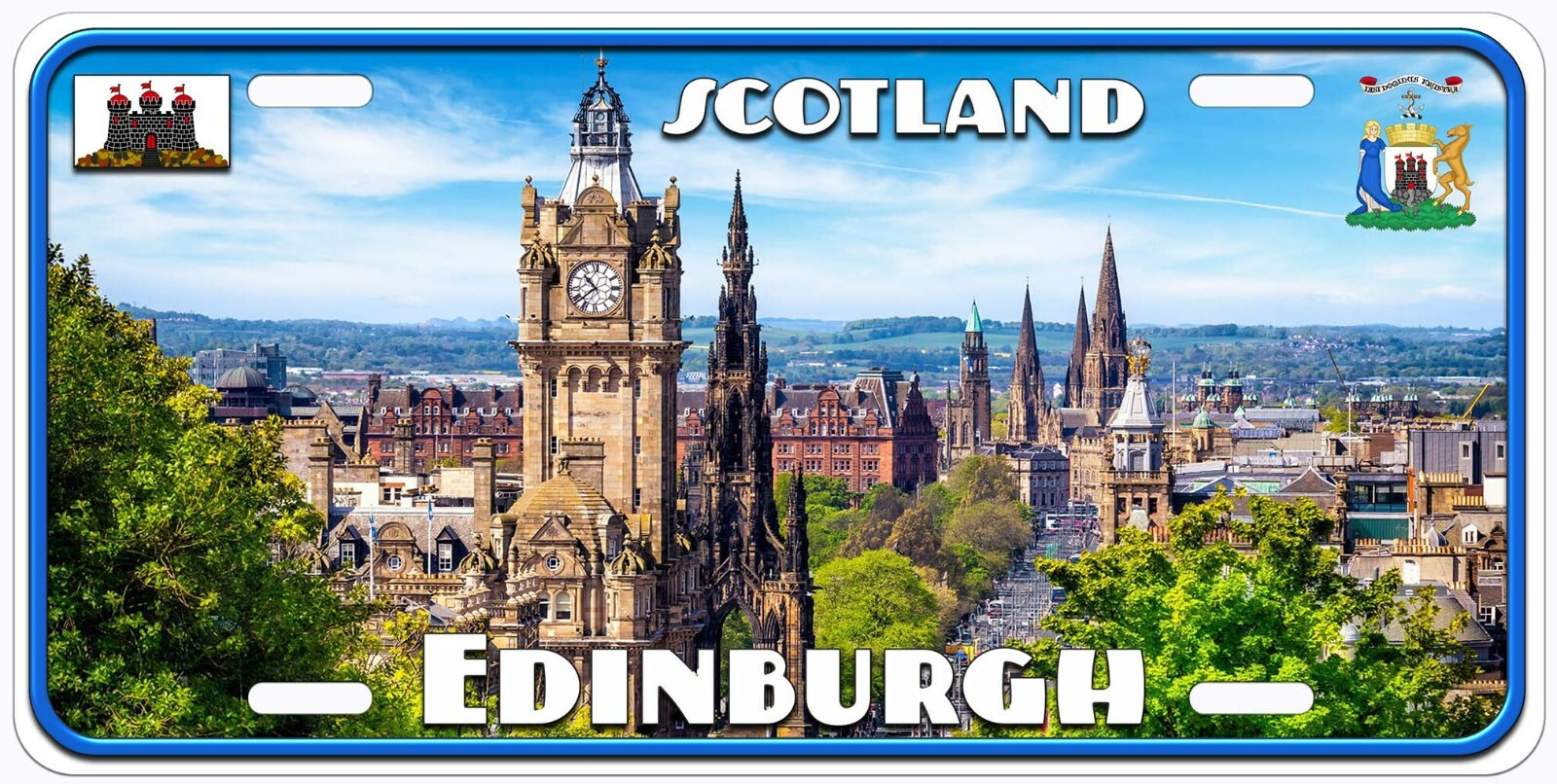 Edinburgh City Scotland Novelty Car License Plate Edinburgh City Scotland Novelty Car License Plate