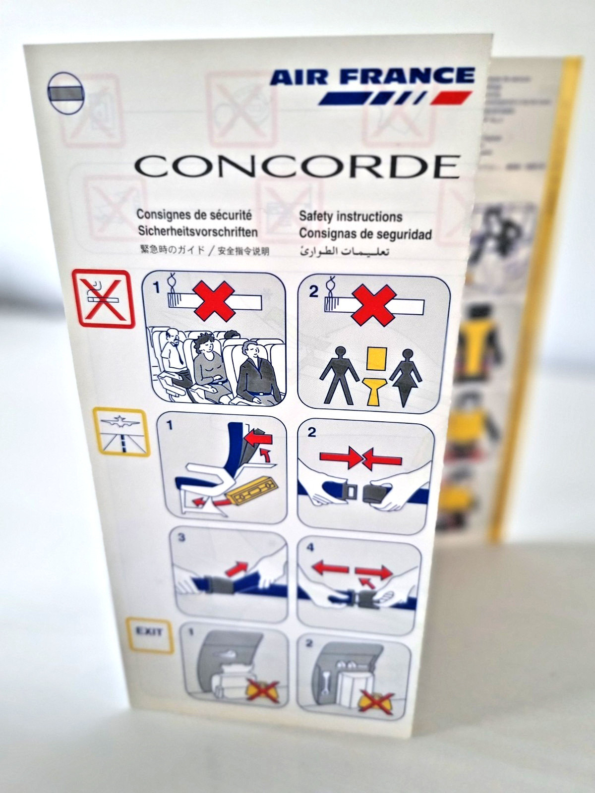 Air France Concorde Safety Card 3/02 Air France Concorde Safety Card 3/02