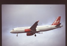 Orig 35mm airline slide Virgin Atlantic Airways A320-231 G-OUZO picture