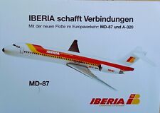 IBERIA Airlines Spain MD-87 Postcard,  Advertising, Text is in German picture