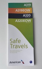 American Airlines Airbus 319/319eow/320/320eow Safety Card Set (new design) picture