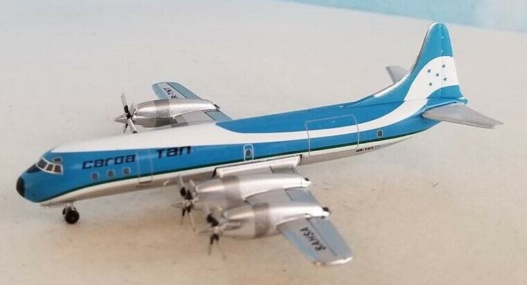 Aeroclassics AC4HRTNT Sasha Tan Cargo Lockheed L-188 HR-TNT Diecast 1/400 Model