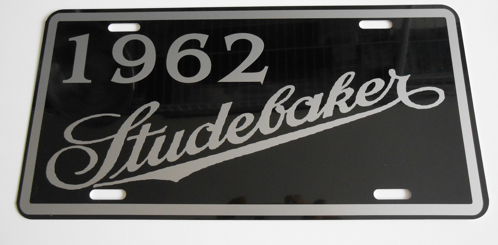 1962 STUDEBAKER Metal License Plate Silver Hawk Lark Gran Turismo 289 Classic 1962 STUDEBAKER Metal License Plate Silver Hawk Lark Gran Turismo 289 Classic