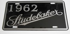 1962 STUDEBAKER Metal License Plate Silver Hawk Lark Gran Turismo 289 Classic picture