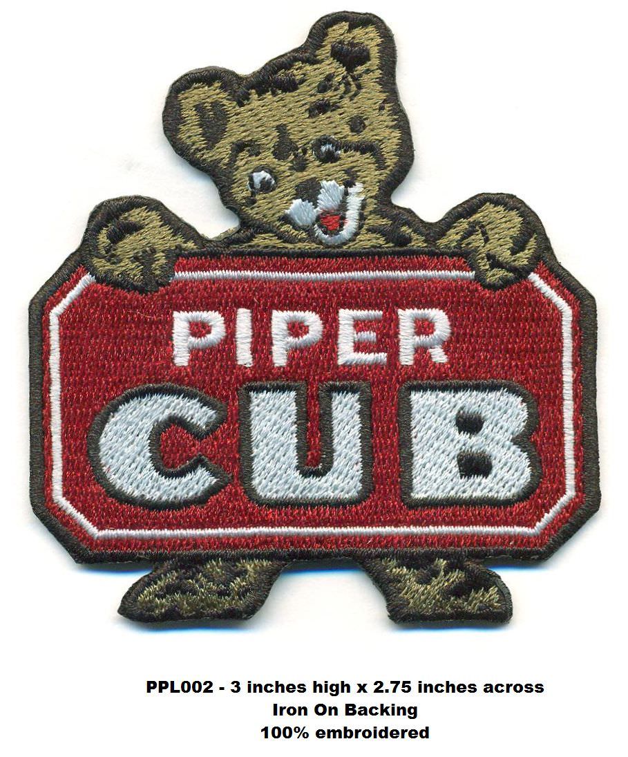 PIPER CUB AIRCRAFT PATCH -PPL2 PIPER CUB AIRCRAFT PATCH -PPL2