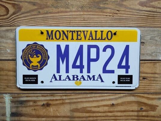 Alabama Expired 2019 Montevallo University License Plate Auto Tag M4P24