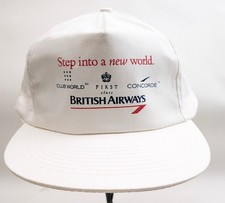 New Vintage Y2K British Airways CONCORDE Jet Airplane Trucker Hat  NEVER USED picture