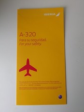 Iberia Airbus A320 01-07-2017 Safety Card No stripe picture