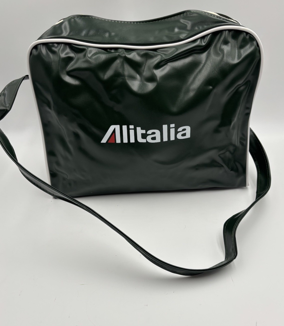 VINTAGE ALITALIA Airline Intermezzo GREEN Shoulder Bag 10 X 14 New VINTAGE ALITALIA Airline Intermezzo GREEN Shoulder Bag 10 X 14 New