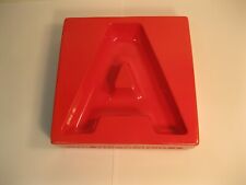 Vintage Red Ceramic American Airlines 747 Luxury Liner Ashtray Rare Clean picture