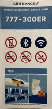 Air France Airlines Safety Card - Boeing 777-300ER - 2023 picture