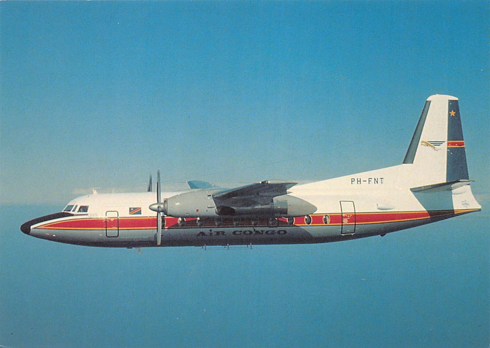 Airline Postcards     AIR    CONGO   Fokker   F27    Mk600   PH-FNT