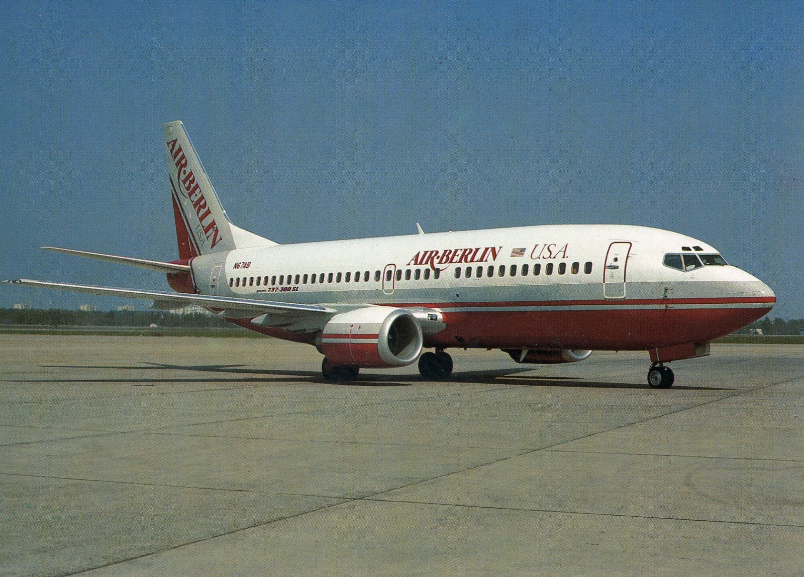 AIR  BERLIN  USA   AIRLINES B-737-300  AIRPORT /  AIRCRAFT  / AIRPLANE   001