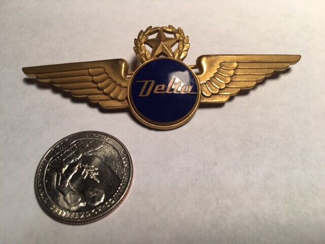 VINTAGE DELTA  AIR LINES PIN CAPTAINS? MASTER PILOT? FIRST OFFICER? WINGS