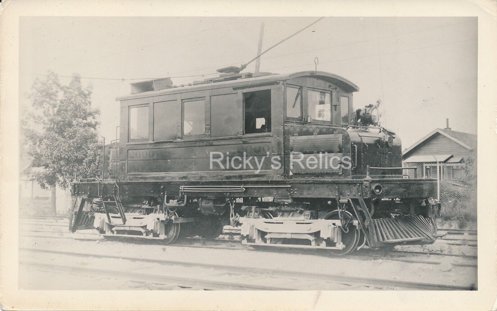 B&W Photo Detroit United Railway #2000 Steeplecab MI 1920’s