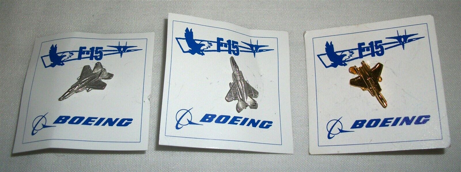 Vintage Boeing F-15 Fighter Aircraft Jet Lapel Pin Tie Tack Lot Some Damaged
