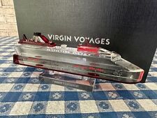 NEW SCARLET LADY Virgin Voyages Glass Cruise Ship Model 9.25” In Original Box picture
