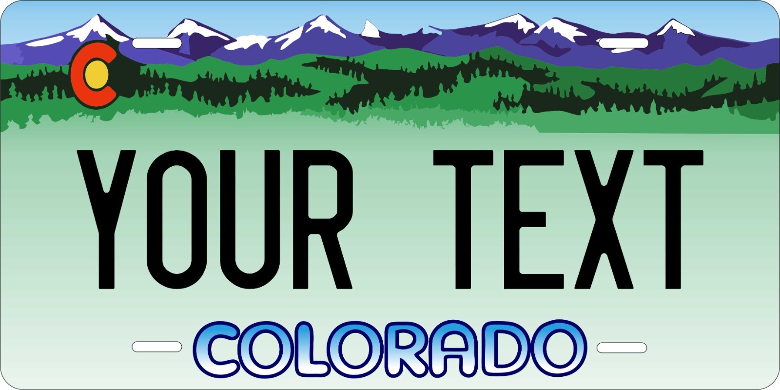 Colorado Snow cap ver2 Custom Personalized License plates Auto Bike Motorcycle Colorado Snow cap ver2 Custom Personalized License plates Auto Bike Motorcycle