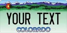 Colorado Snow cap ver2 Custom Personalized License plates Auto Bike Motorcycle picture