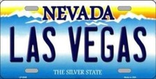 Las Vegas Nevada Background Novelty Metal License Plate picture