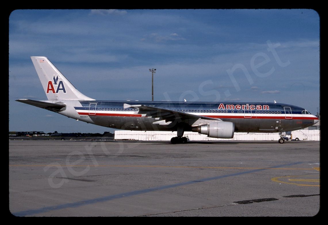 American Airbus A300B4-605R N80057 May 02 Kodachrome Slide/Dia B17