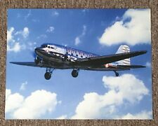 Delta Airlines DC-3, Ship #41 Card-stock Photo. Has History + Photos on Back.  picture