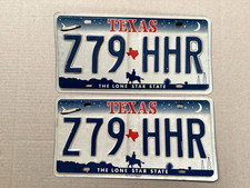 2000 2001 2002 2003 2004 2005 TEXAS LICENSE PLATE SET SPACE SHUTTLE COWBOY picture