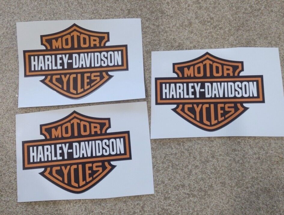 3 pc. Harley Davidson stickers for car truck Bike Helmet tool box