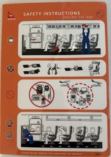 QANTAS Airways Airlines Safety Card - Boeing 747-400 picture