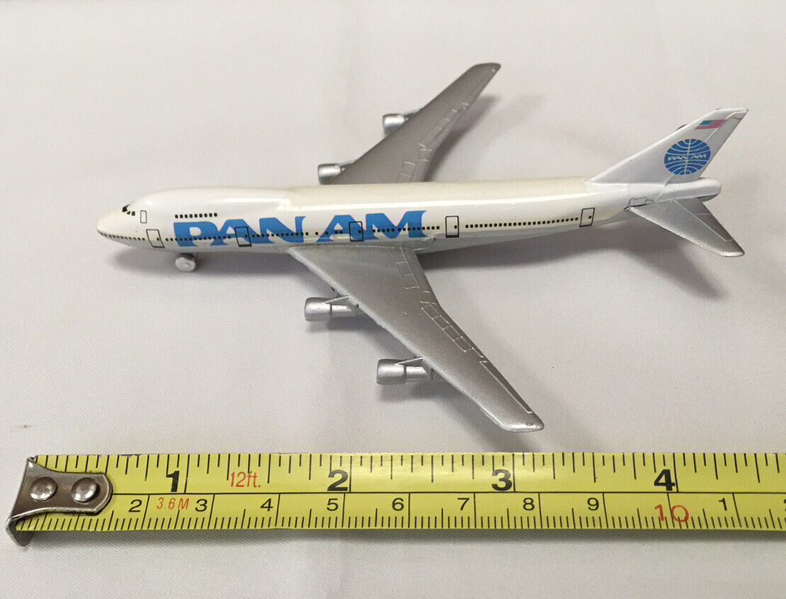Vintage Pan Am Boeing 747 Metal 4 3/4” Model Airplane Made In Germany 335 793