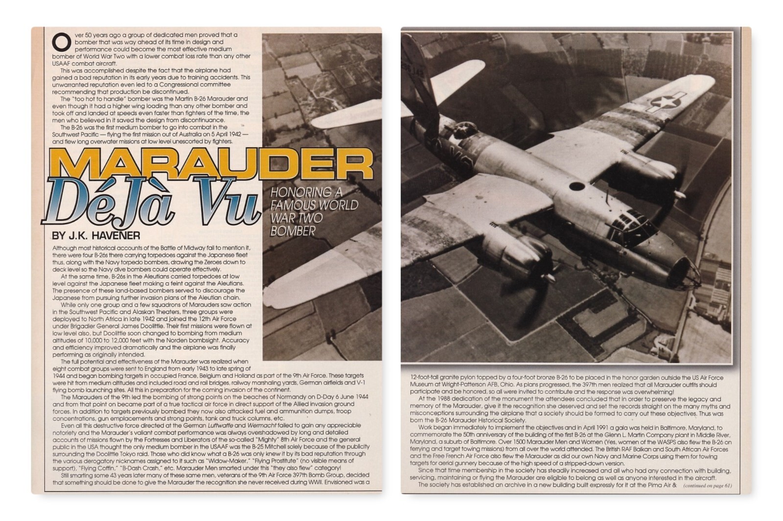 Martin B-26 Marauder Aircraft Report 6/15/2023ff