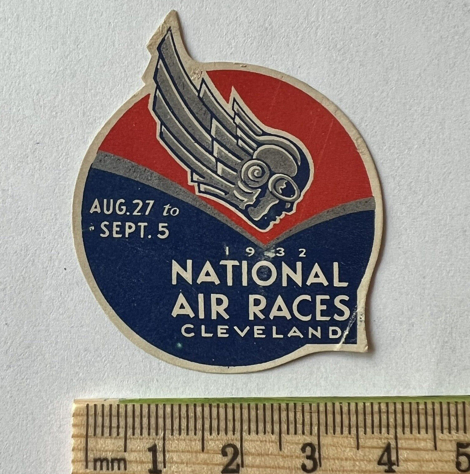 RARE 1932 NATIONAL AIR RACES CLEVELAND POSTER STAMP STICKER SEAL