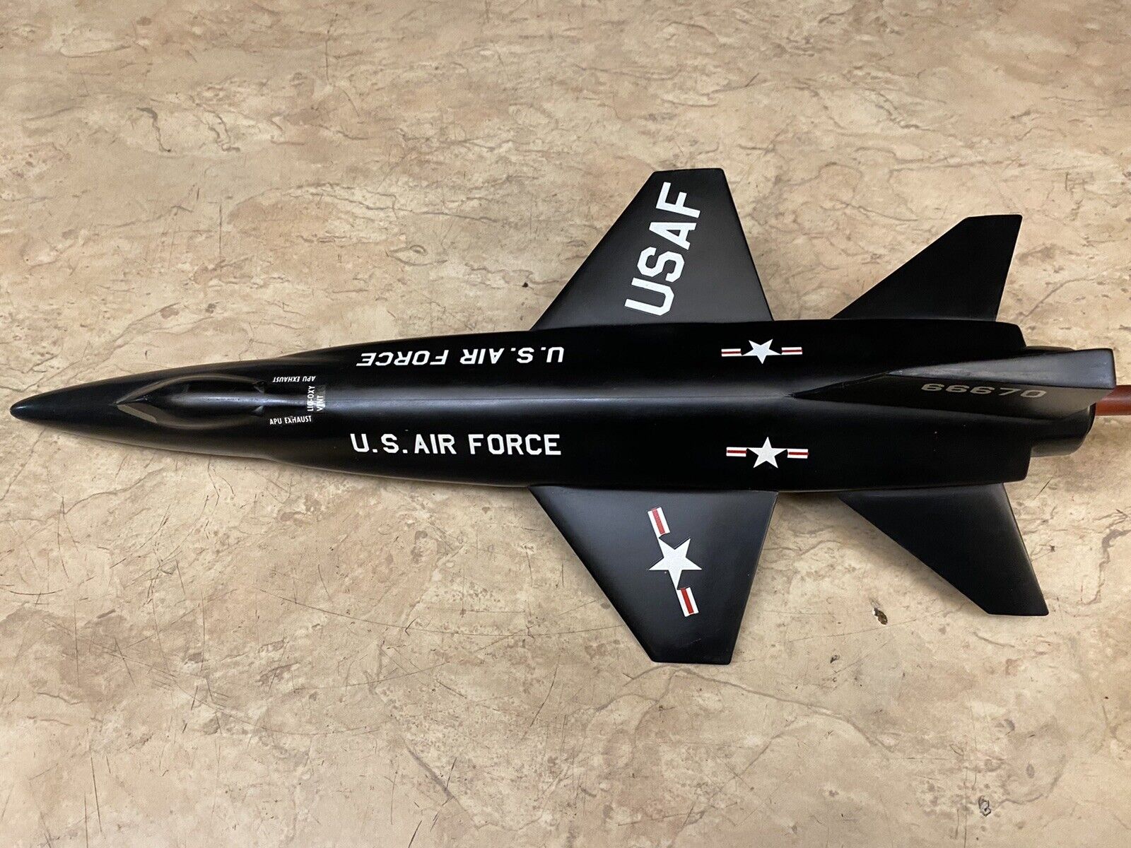 Vintage Topping USAF NASA North American X-15 Rocket Airplane Desk Model 15\