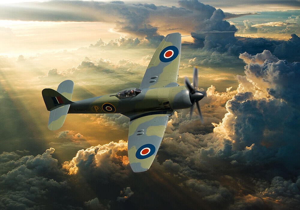 Hawker Sea fury  dramatic sky canvas prints various sizes free delivery 