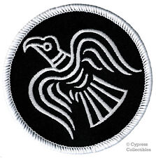 BLACK ODIN RAVEN PATCH VIKING EMBLEM embroidered iron-on NORSE MYTHOLOGY NORWAY picture