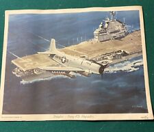 Douglas Aircraft Company 11x14 Print. Douglas Navy AD Skyraider. Great Condition picture