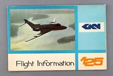GKN GUEST KEEN NETTLEFOLD HS125 AIRLINE SAFETY CARD PRIVATE JET HAWKER SIDDELEY picture