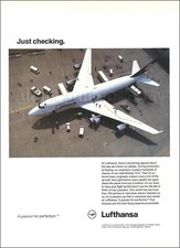 1991 LUFTHANSA Airlines BOEING 747-400 Jumbo Jet ad advert airways GERMANY picture