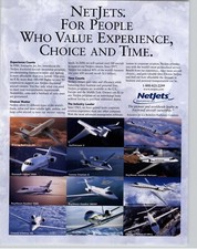 2000 Netjets Executive Jets Vintage Print Ad 12 Corporate Private Jet Photos picture