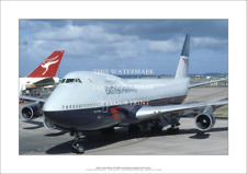 British Airways Boeing 747-236B A2 Art Print – At Sydney – 59 x 42 cm Poster picture
