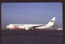 Orig 35mm airline slide SAS Scandinavian Airlines 767-383ER LN-RDB picture