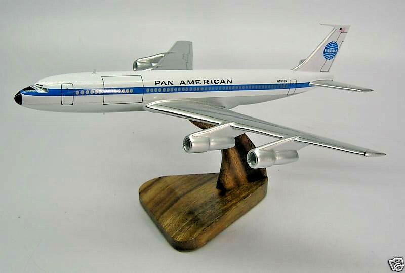 B-707 Pan Am Boeing B707 Airplane Desktop Wood Model  Regular New