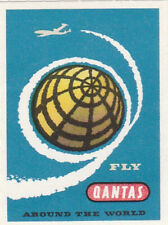 QANTAS Australia airline poster-stamp labels picture