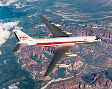 TRANS WORLD AIRLINES CONVAIR 880 IN FLIGHT 8x10 GLOSSY PHOTO PRINT picture