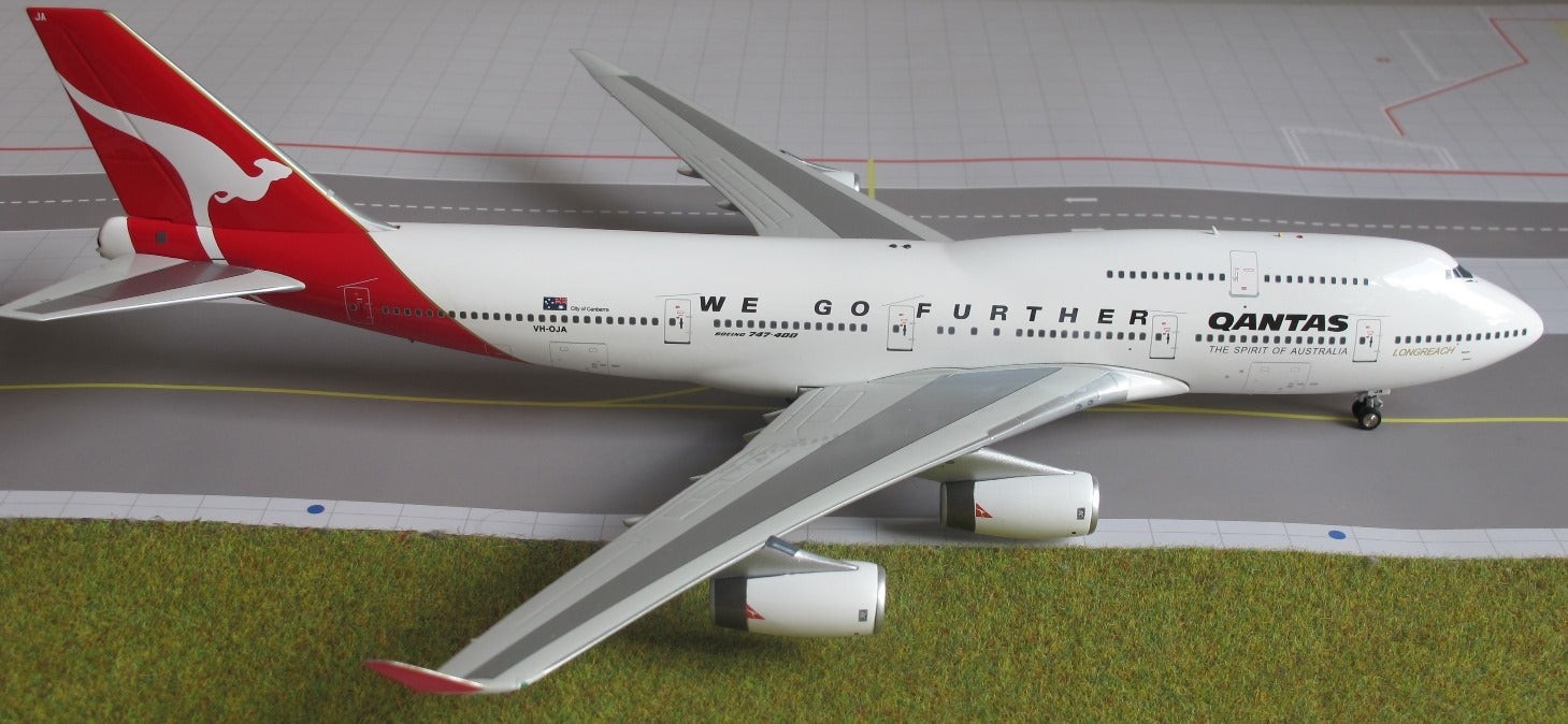Inflight IF747QFAWGF01 Qantas Airways Boeing 747-400 VH-OJA Diecast 1/200 Model