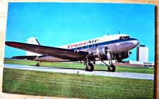 TRANS AIR Douglas DC-3 Postcard picture