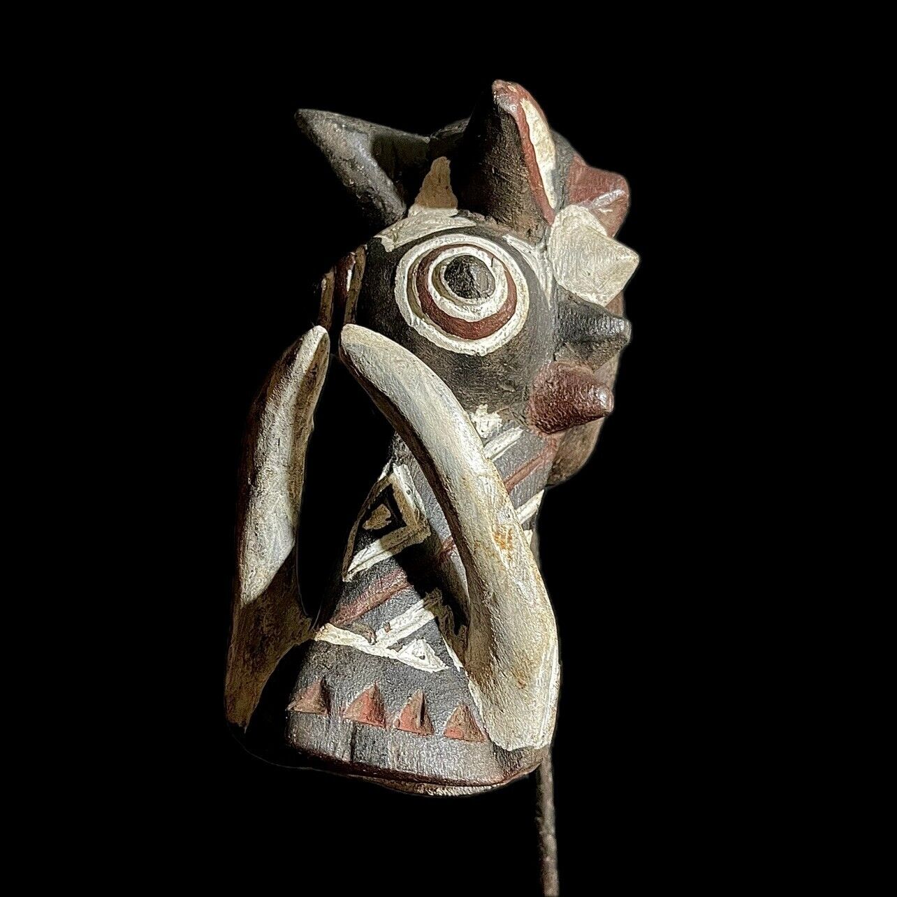 African wood carving mask African tribal mask vintage BOBO Bwa Warthog Mask-9176