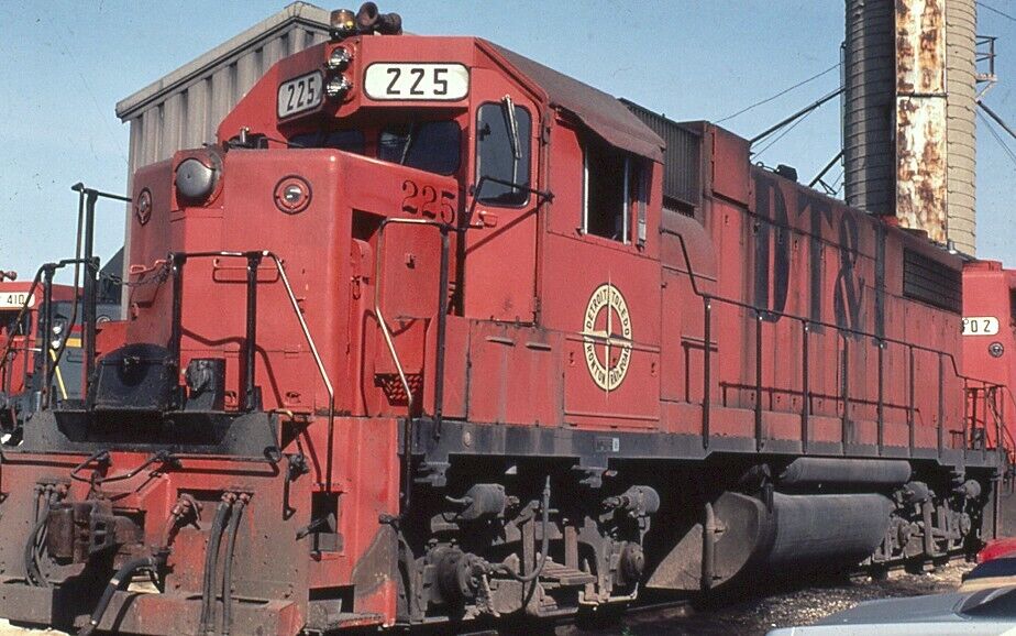 Railroad Slide - Detroit Toledot & Ironton #225 Locomotive Covington Kentucky KY