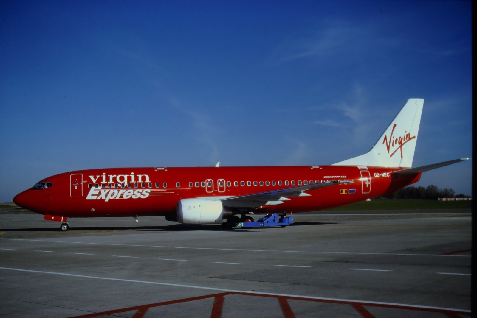 RF599_OO-VEC_VIRGIN EXPRESS_B737-46M_1997 - ORIGINAL KODAK SLIDE RF599_OO-VEC_VIRGIN EXPRESS_B737-46M_1997 - ORIGINAL KODAK SLIDE