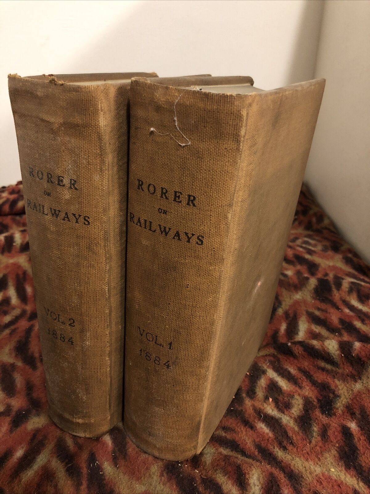Rorer On Railways Vol 1 And 2 1884 Hardcover Antique Very Good